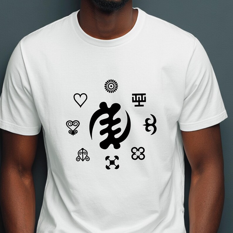 Camiseta Adinkra Circle, camiseta africana, camiseta de Ghana (Unisex) imagen 2