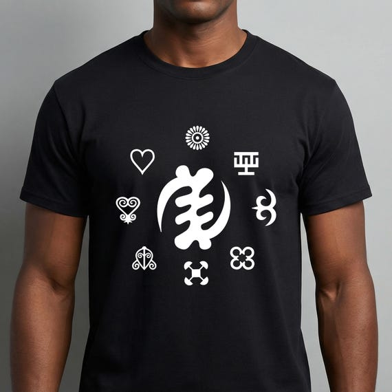 Adinkra Circle T-shirt, African Tshirt, Ghana Tshirt (Unisex)