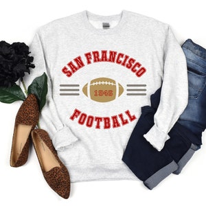 San Francisco Sweatshirt, Football Sweatshirt, Frauen Fußball Sweatshirt, Herren Football Sweatshirt, 49er Crewneck Sweatshirt