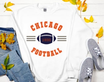 Chicago Bears Sweatshirt, Football Sweatshirt, Cute Women's Football Sweatshirt, Chicago Crewneck Sweatshirt
