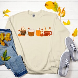 Fall Coffee Sweatshirt, Cute Fall Sweatshirt, Coffee Lover Shirt, Adorable Autumn Apparel, Comfy Fall Crewneck Sweatshirt