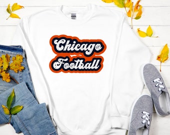 Vintage Chicago Sweatshirt, Football Sweatshirt, Cute Women's Football Sweatshirt, Bears Crewneck Sweatshirt
