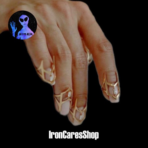 Fingertip Ring Adjustable Joint Ring Goth Gothic Statement Etsy