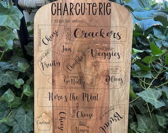 Charcuterie Board Design SVG File: Laser Engraving Template (Digital Download)