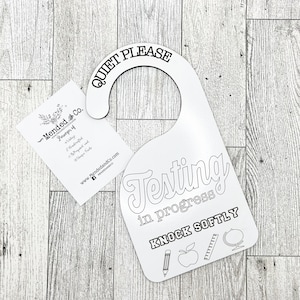 Testing In Progress Classroom Door Hanger SVG Digital File -  School Do Not Disturb - Teacher&#39;s Classroom