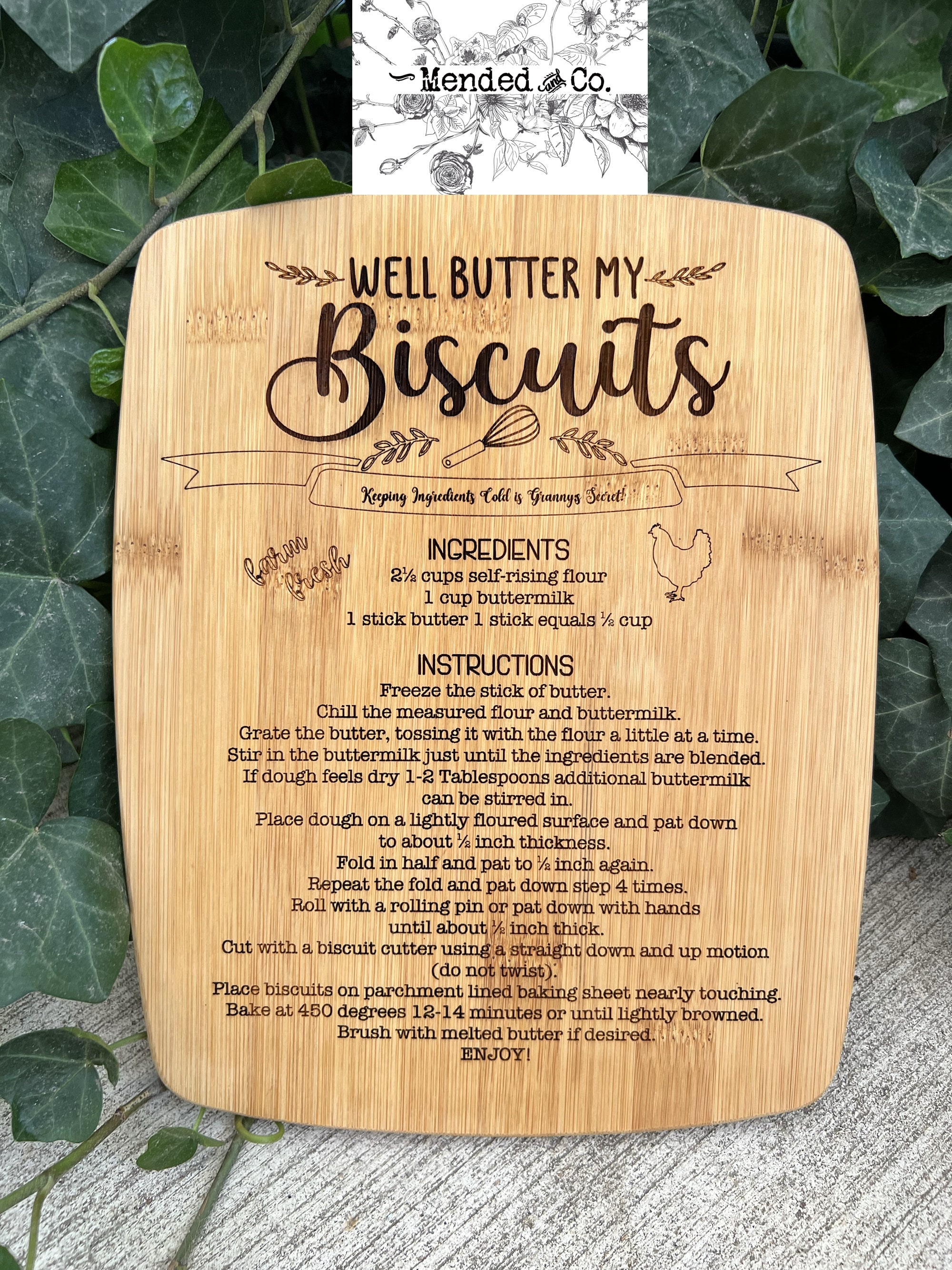 Butter My Biscuit Recipe SVG for Svg File Laser Engraving