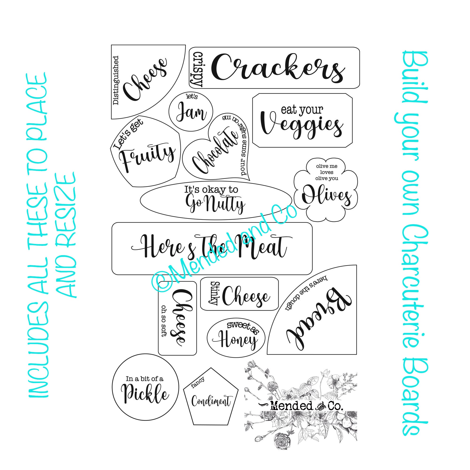 Build Your Own Charcuterie Boards SVG for Svg File Etsy