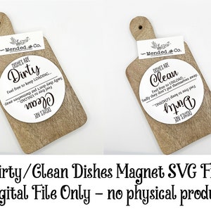 Geschirr ist schmutzig / sauber, ich stehe Download SVG-Datei - Geschirrspüler Magnet, Housewarming Geschenk Urlaub Boutique Artikel Großer Verkäufer Magnet