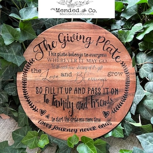 The Giving Plate Instant Download SVG - DIGITAL FILE - The Gift that Keeps On Giving! Holiday Gift, Christmas Plate Holiday Neighbor Gift