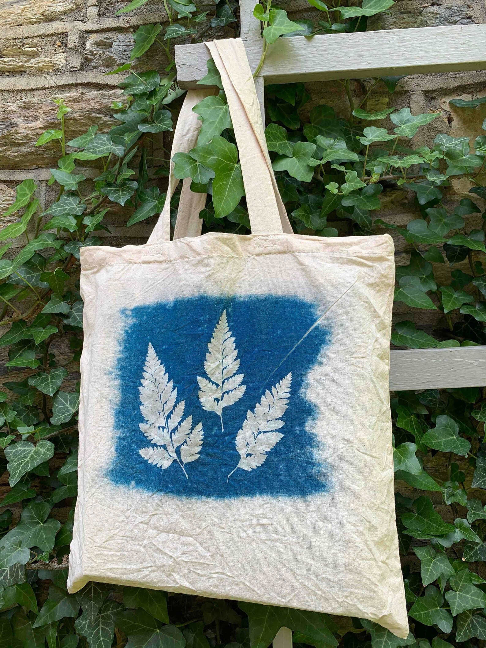 Cyanotype Printed Canvas Tote Bag Original/handmade Etsy