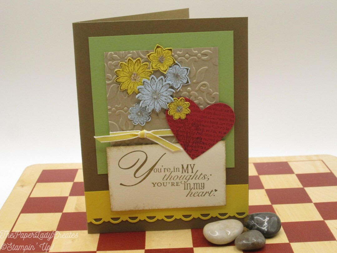 Stampin up PUNCH Potpourri and WORD PLAY Thinking of You Card Etsy