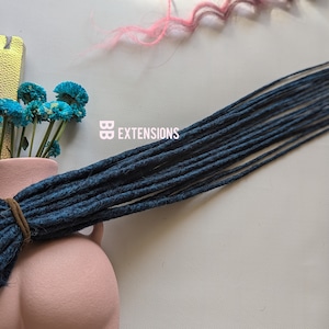 Dark blue DE crochet dreads set of synthetic dreads Hair extensions blue crochet dreads boho dreads double ended dreads hair dread extension