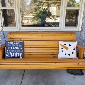 Custom, hand made porch swing.