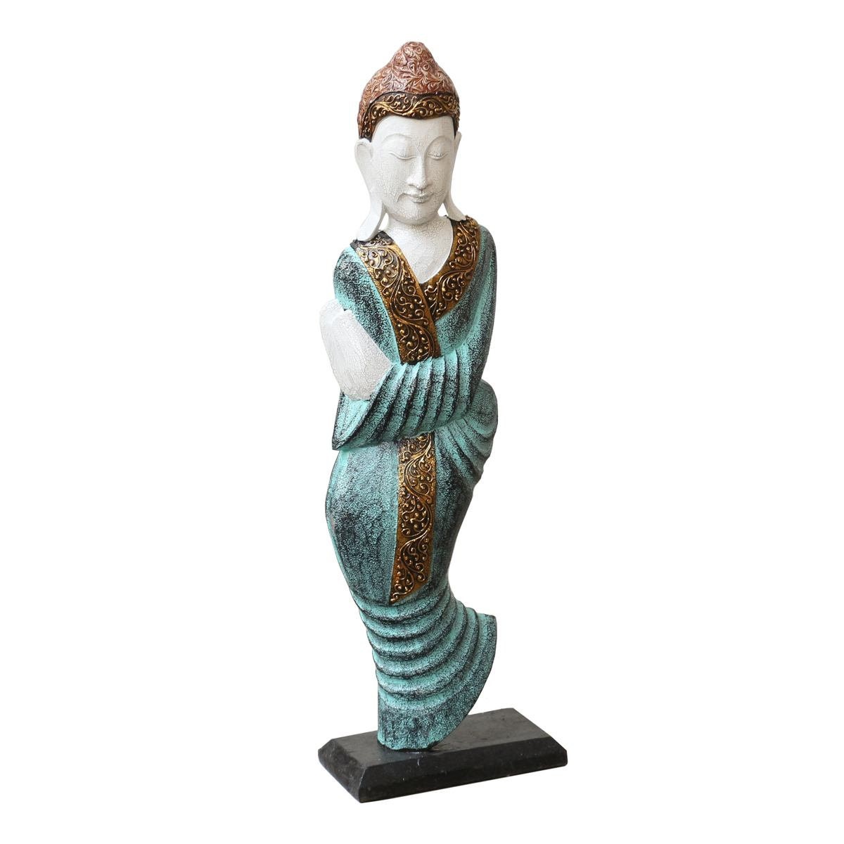 Buddha Buddhaskulptur Buddhastatue Stehend Figur Deko