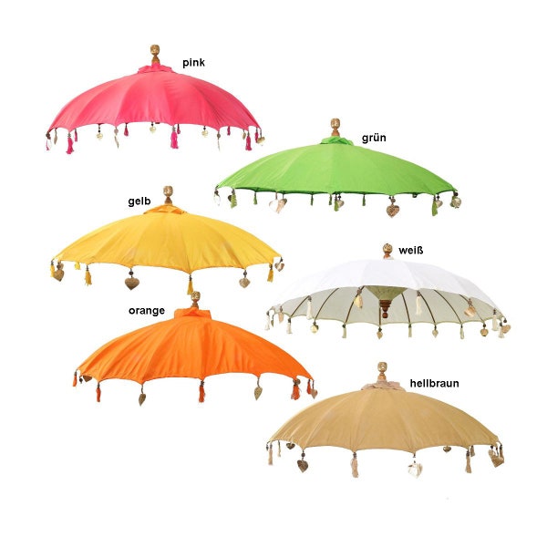 Bali parasol hanging Balinese umbrella garden cotton canopy for hanging approx. 180 Ø cm variant