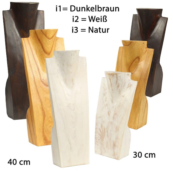 Schmuckhalter Schmuckständer Schmuck Ketten Halskette Büste Holz Kettenhalter Kettenständer