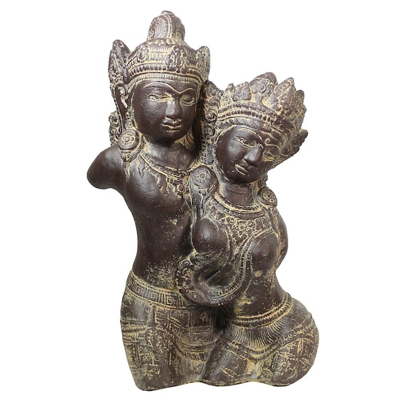 Rama Sita Figur Skulptur Stein Gott Statue Lavasand Bali Garten Deko ca. 40 cm