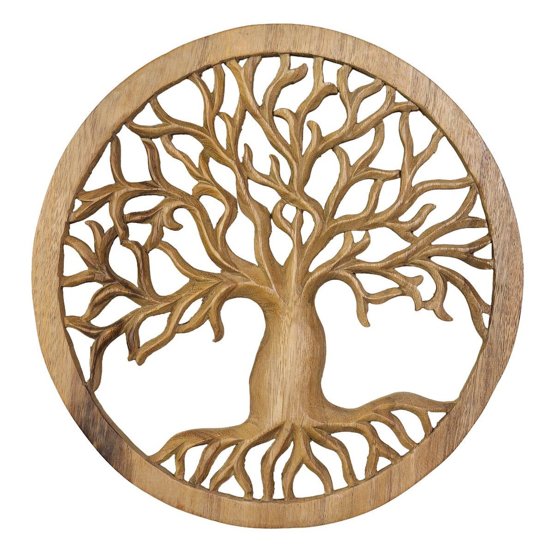Lebensbaum Wandbild Wanddeko Mandala Zeichen Wandrelief Symbol