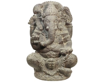 Ganesha Resin Figur Hinduismus Buddhismus Gott Götterbote Ganapati Geschenk 30cm 