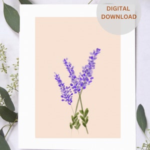 Lavender Digital printable, digital download, flower print