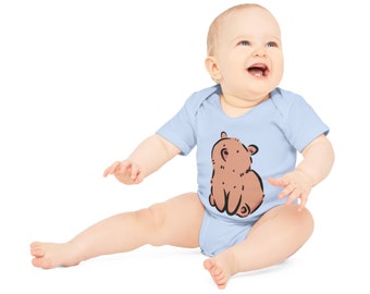 Baby Organic Short Sleeve Bodysuit - bear