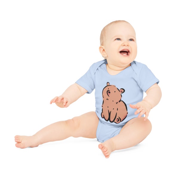 Baby Organic Short Sleeve Bodysuit - bear