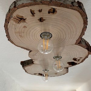 Baumscheiben Deckenlampe Bild 5