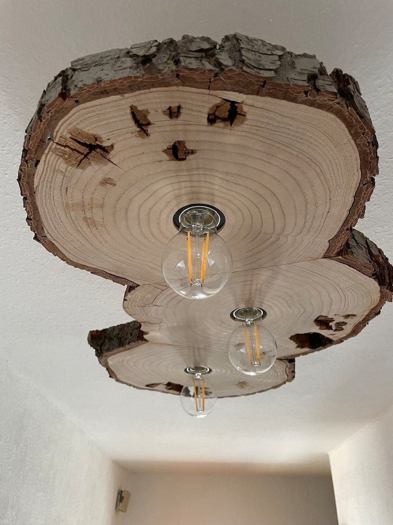 Baumscheiben Deckenlampe Bild 5