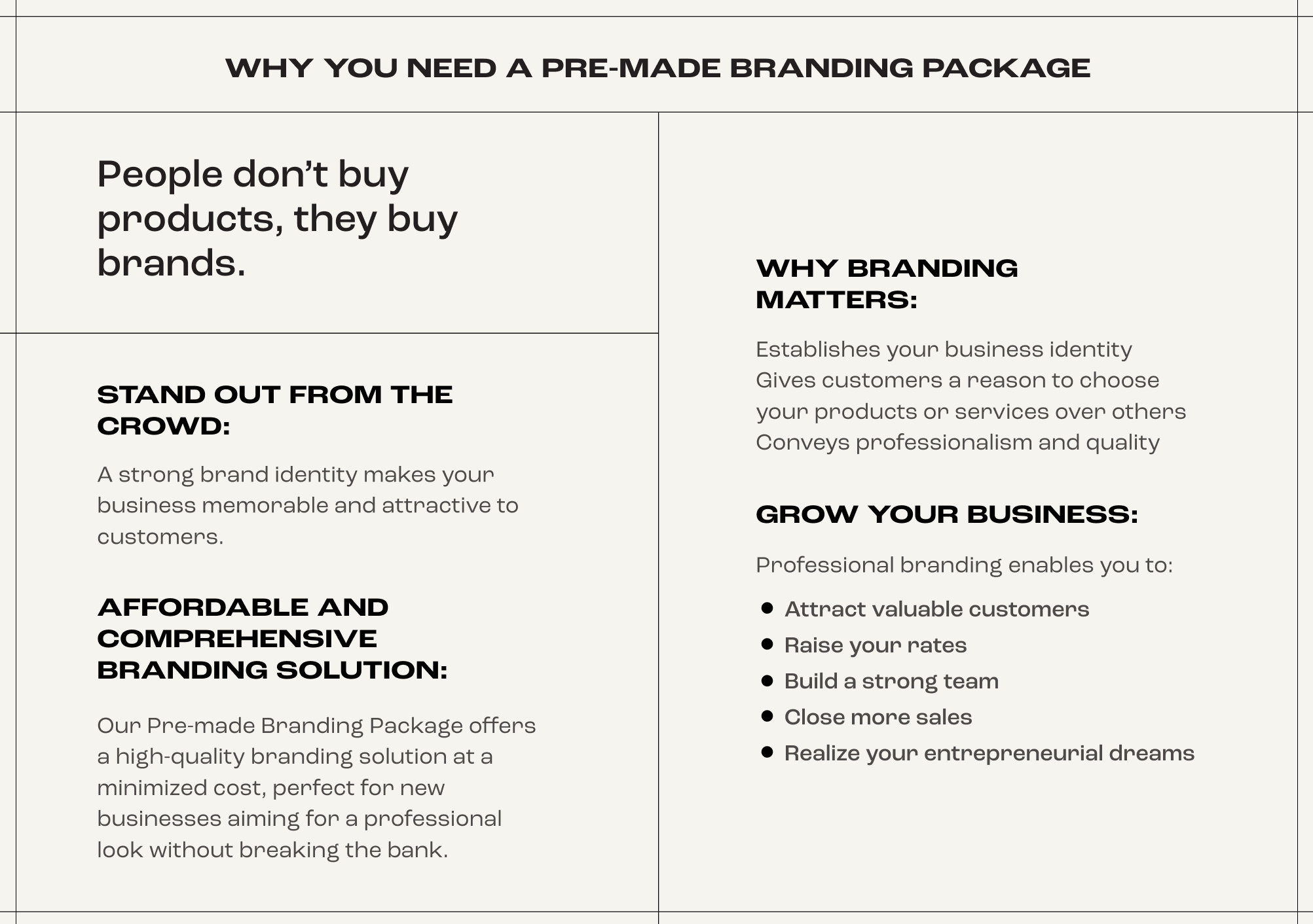 Kit de branding commercial prédéfini : logo, papeterie et réseaux ...