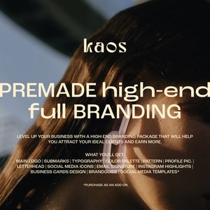 Pacote de marca pré-fabricado completo, kit de identidade de marca, logotipo comercial, papelaria de marca, kit de marca, logotipo sofisticado, design de logotipo personalizado