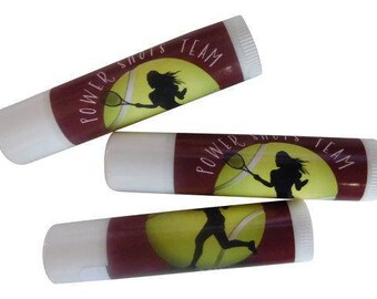 Personalized Tennis Lip Balm Party Favors