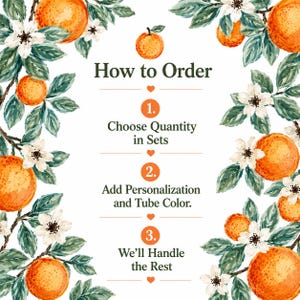 Little Cutie Baby Shower Lip Balm Favors – Personalized Orange Baby Shower Favors – Citrus Party Chapstick image 8