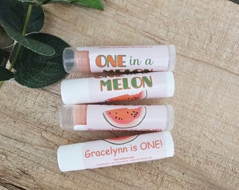 Personalized Watermelon Lip Balm Favors