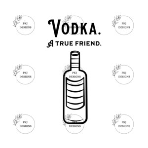 Vodka A True Friend SVG / Sublimazione / PNG / Cricut / Sarcastico / Divertente