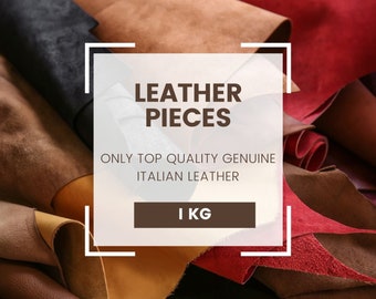 1kg Quality Upholstery Genuine Leather Remnants, Pieces, Off Cuts, Crafts, Scrap