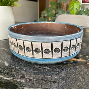 REDUCED** - Beit Hayotser Blue Pottery Bowl - Mid Century Israeli Ceramics