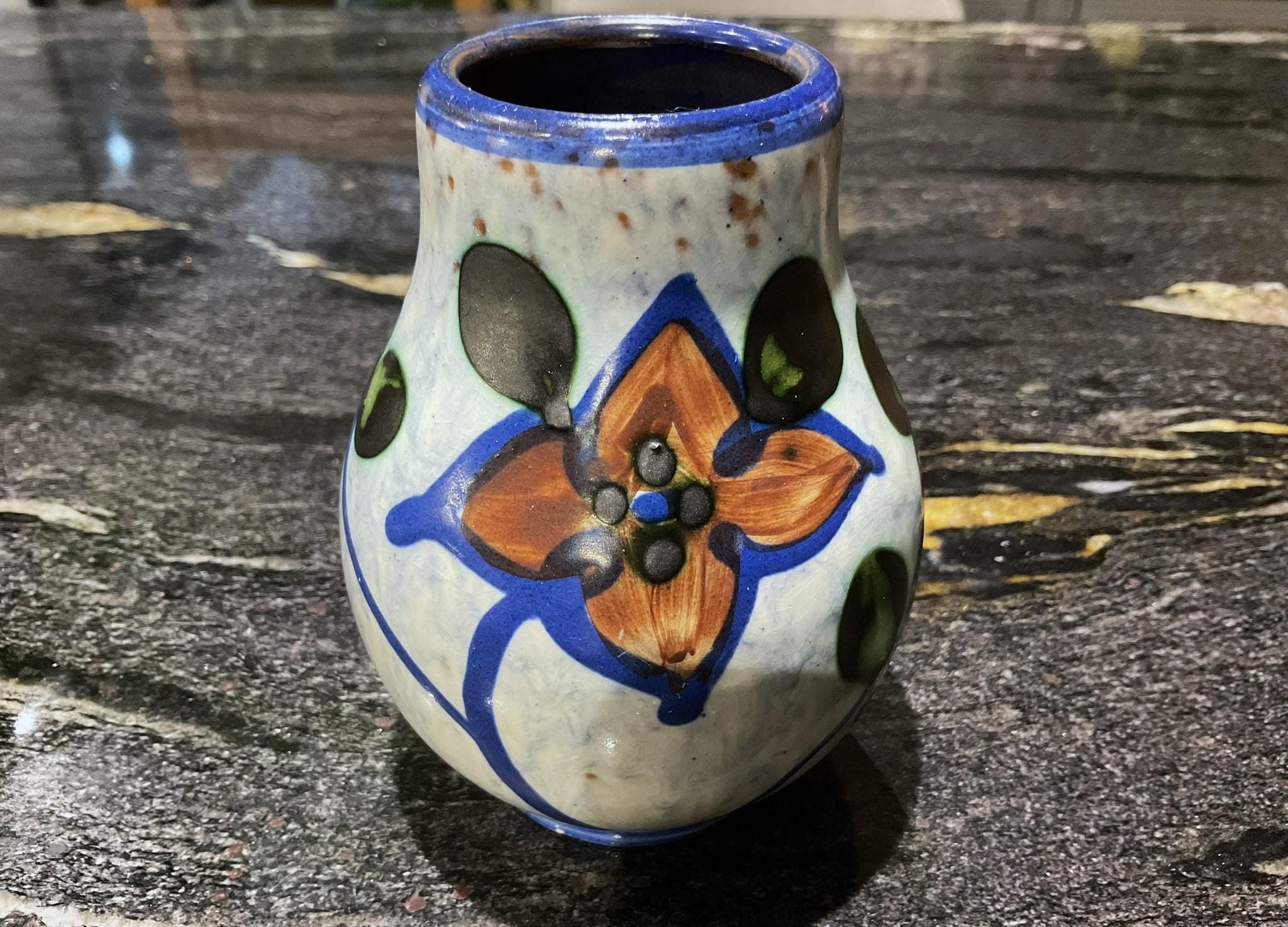 upsala ekeby 花瓶　大小セット　陶器　スウェーデン Upsala Ekeby/ウプサラ エキュビ/マリ・シムルソン/チューリップ