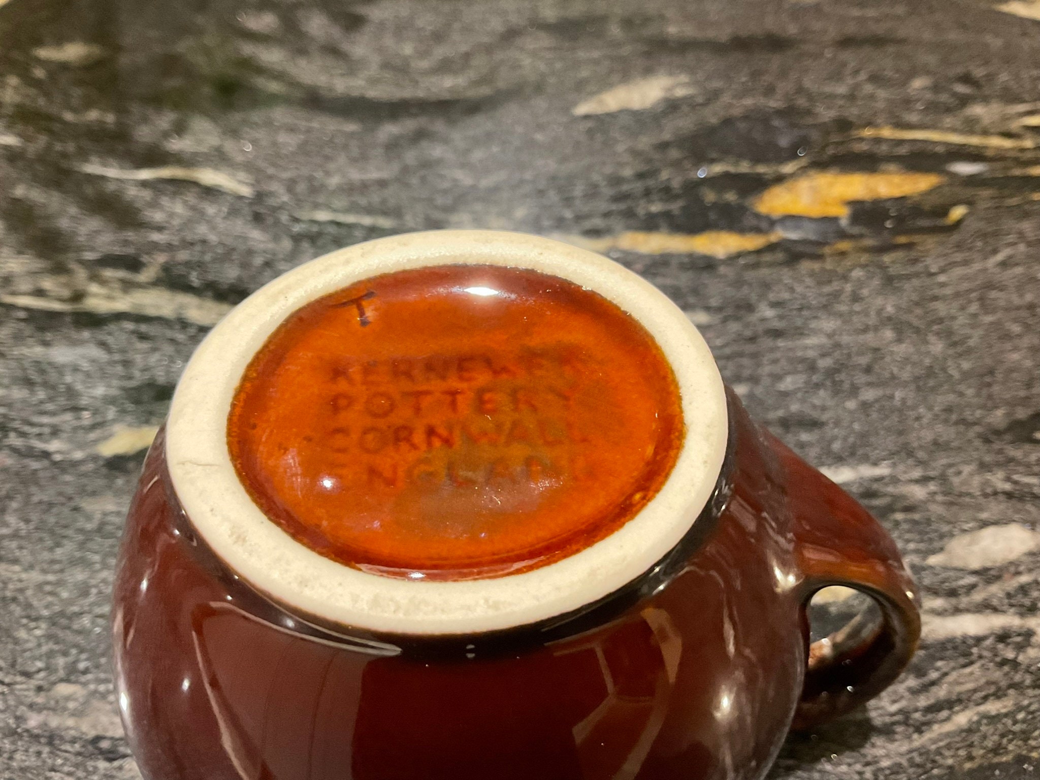 Kernewek Pottery Cornwall England Milk / Cream Jug Honeycomb Glaze Made ...