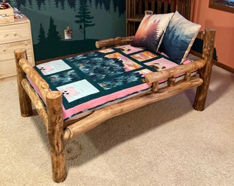 Rustic Log Toddler Bed