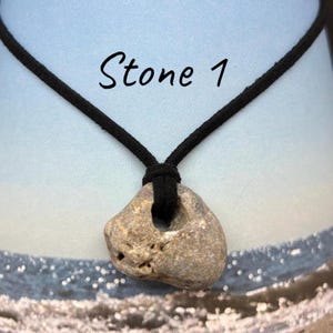 1-7 D Irish Hag Stein Halskette Schmuck Schmuck Odin Fee Stein Anhänger, Hexe Stein, Holey Stein, Hühnerstein, keltischer Stein.