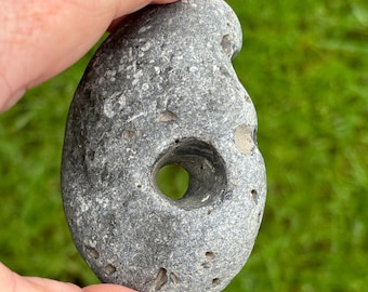 Irish Hag Stone No 34 Odin Fairy stone Witch stone Holey Stone Adder stone Protection Healing spiritual sacred stone Wiccan protection Luck