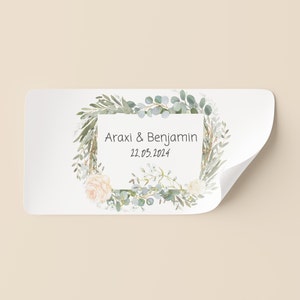 Etiquetas adesivas para personalizar - Tema de casamento e outras cerimónias - Retangular / Branco Mate / Branco Brilhante