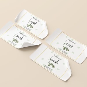 Étiquettes adhésives à personnaliser - Thème baptême, baby shower, welcome baby - Rectangle