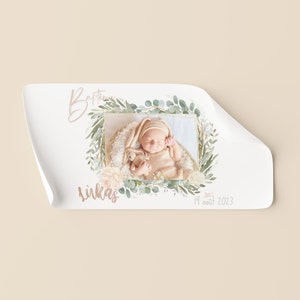Etiquetas adhesivas con foto para personalizar para Bautismo Cumpleaños nacimiento/ Pegatinas rectangulares/ Foto Adhesivo