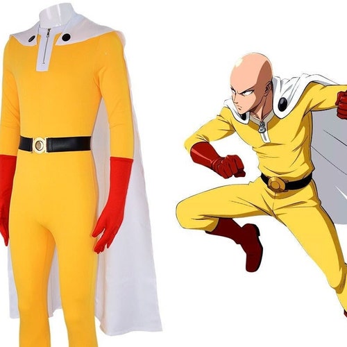 One Punch Man Cosplay Saitama Anime Cosplay Mannen Halloween Etsy UK