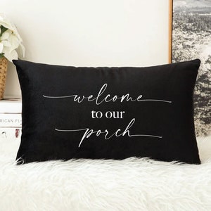 Porch Pillow, Outdoor Pillow, Personalized Pillow, Pillow Cover, Sunbrella Pillow, Custom Throw Cover, Custom Pillow Case, Farmhouse Pillow