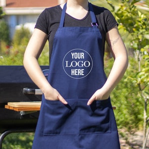 Delantal de cocina personalizado, delantales de cocina personalizados con  imagen, logotipo, nombre, texto, babero de chef personalizado con  bolsillos