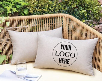 Almohada con logotipo al aire libre, almohada personalizada al aire libre, funda de almohada personalizada, almohada personalizada, almohada con logotipo personalizado, almohada de porche, almohada Sunbrella