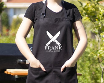 Personalized Apron, Custom Name Apron, Customized Apron, Apron With Pocket, Custom BBQ Apron, Men Apron, Women Apron, Chef Apron, Apron Gift