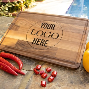 Engraved Logo Cutting Board, Custom Logo Cutting Board, Restaurant Branding, Business Engraved Logo, Company Logo Board, Wood Cutting Board